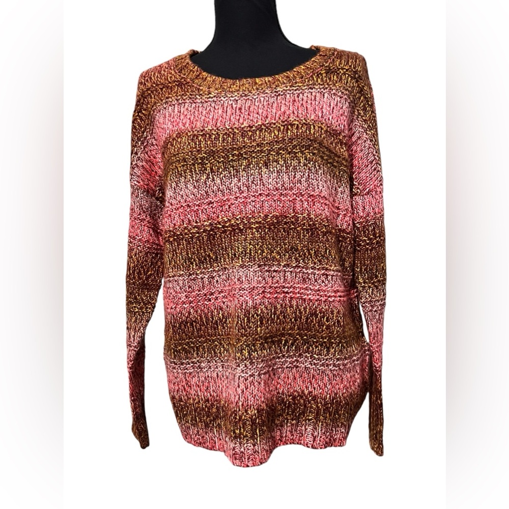American Eagle Outfitters Striped Chunky Knit long sleeve striped Sweater medium